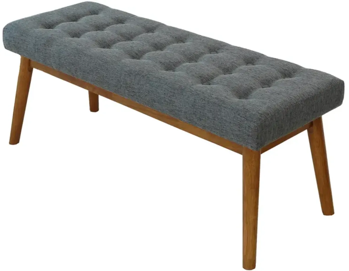 Julie Dark Gray Fabric Modern Bench