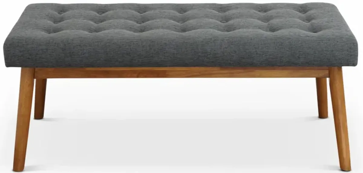 Julie Dark Gray Fabric Modern Bench