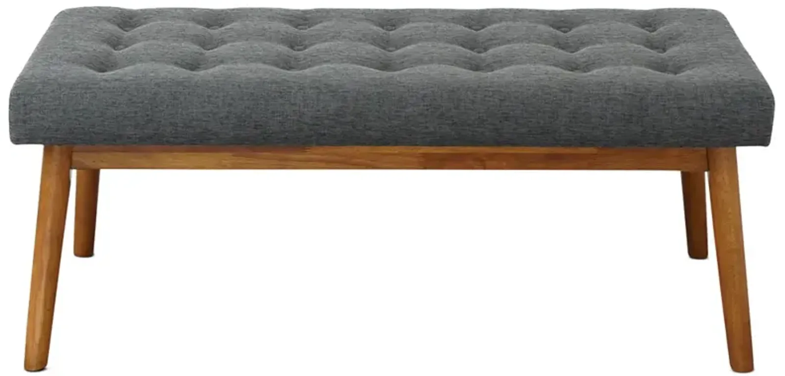 Julie Dark Gray Fabric Modern Bench