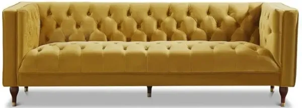 Houston Dark Yellow Velvet Modern Sofa