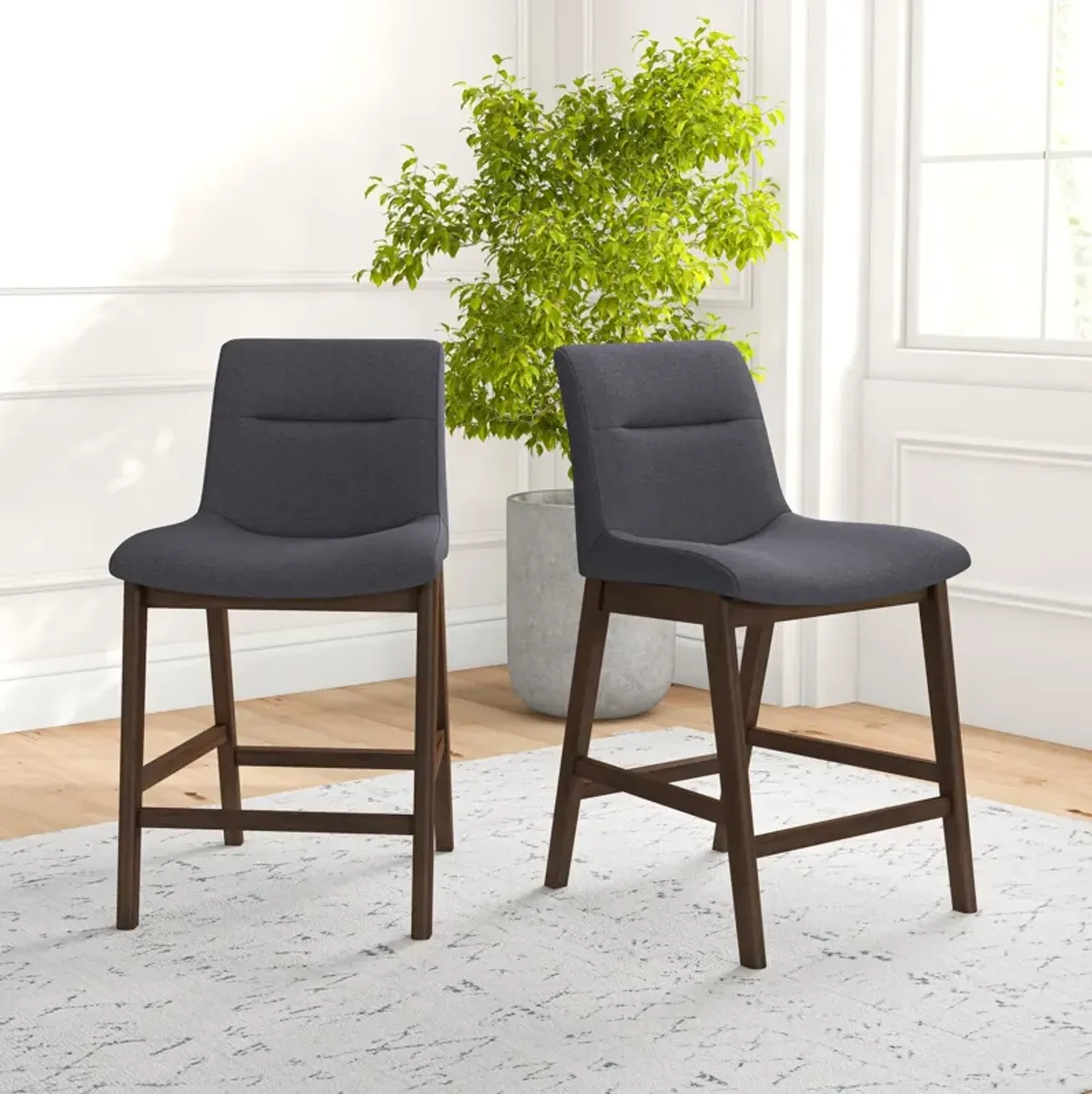 Danilo Dark Gray Counter Stool Set of 2