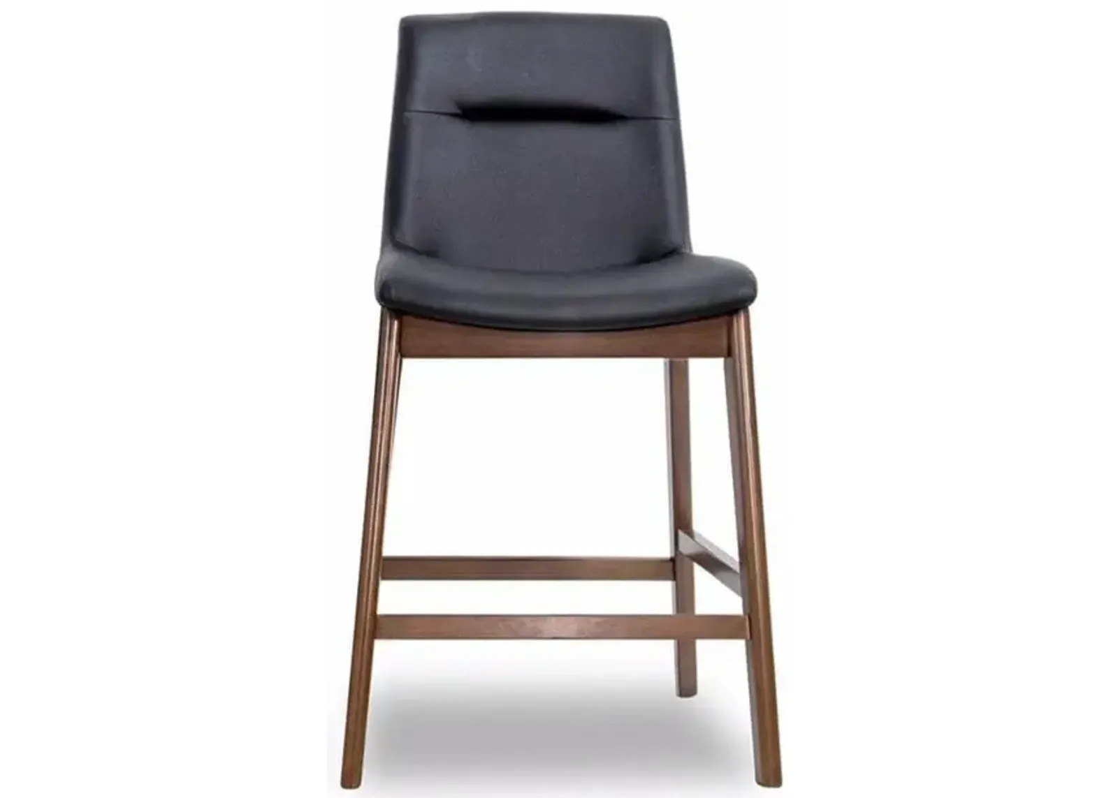 Danilo Black Leather Counter Stool Set of 2