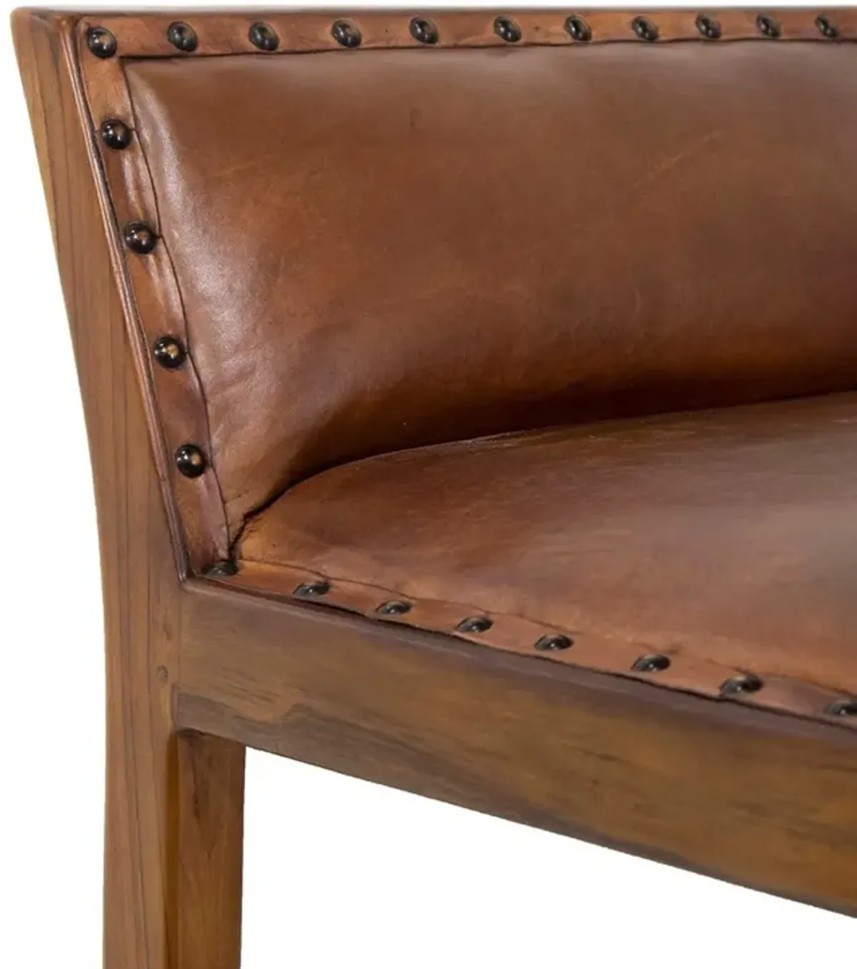 Ataya Genuine Leather Counter Stool (Tan)