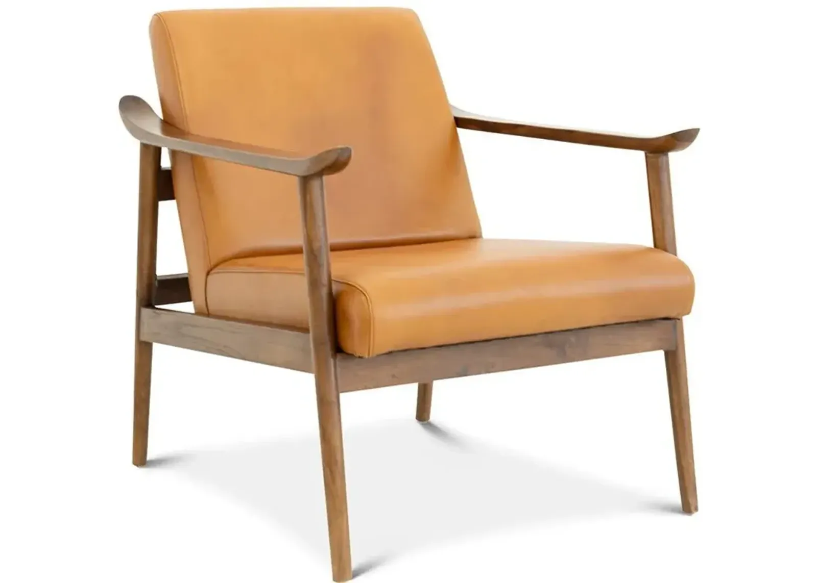 Mameda Tan Leather Lounge Chair