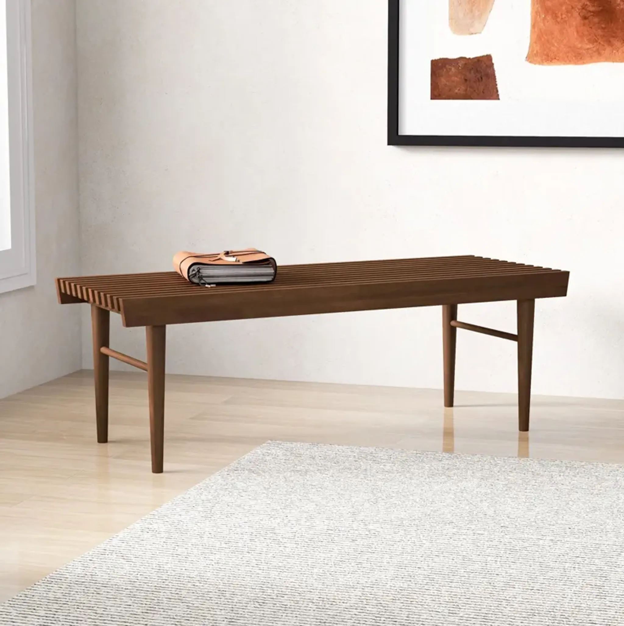 Somerset Mid Century Modern Bench Mid In Mod | Furniture.com