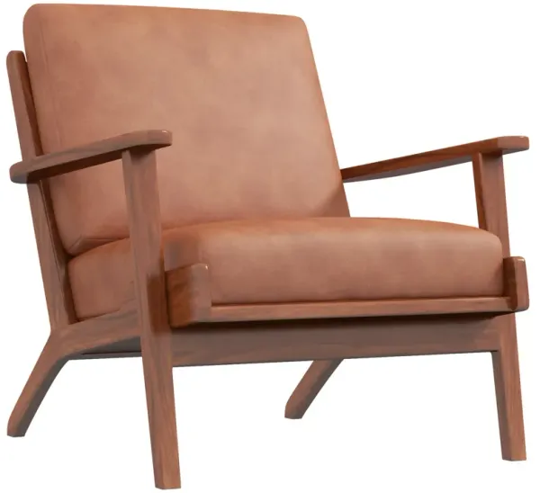 Kyle Cognac Leather Armchair