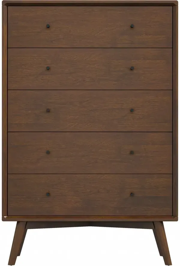 Noak Mid Century Modern Dresser 5 Drawers Walnut