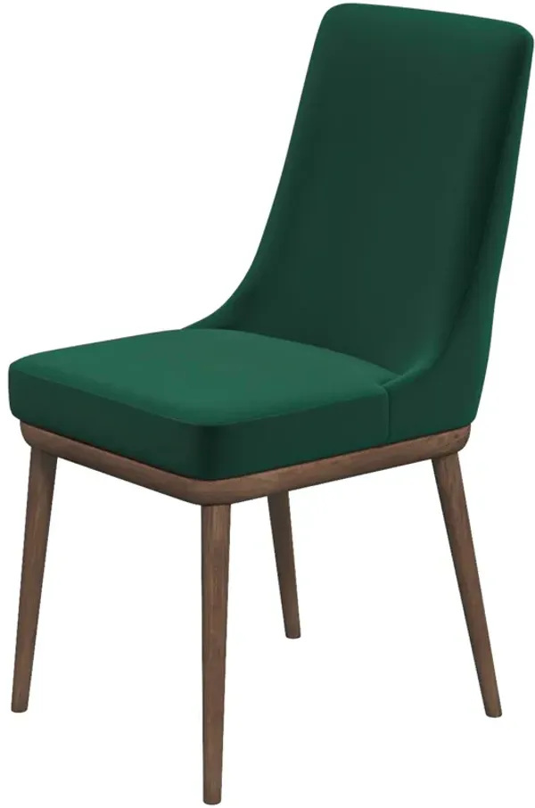 Brighton Emerald Green Velvet Dining Chair Set of 2