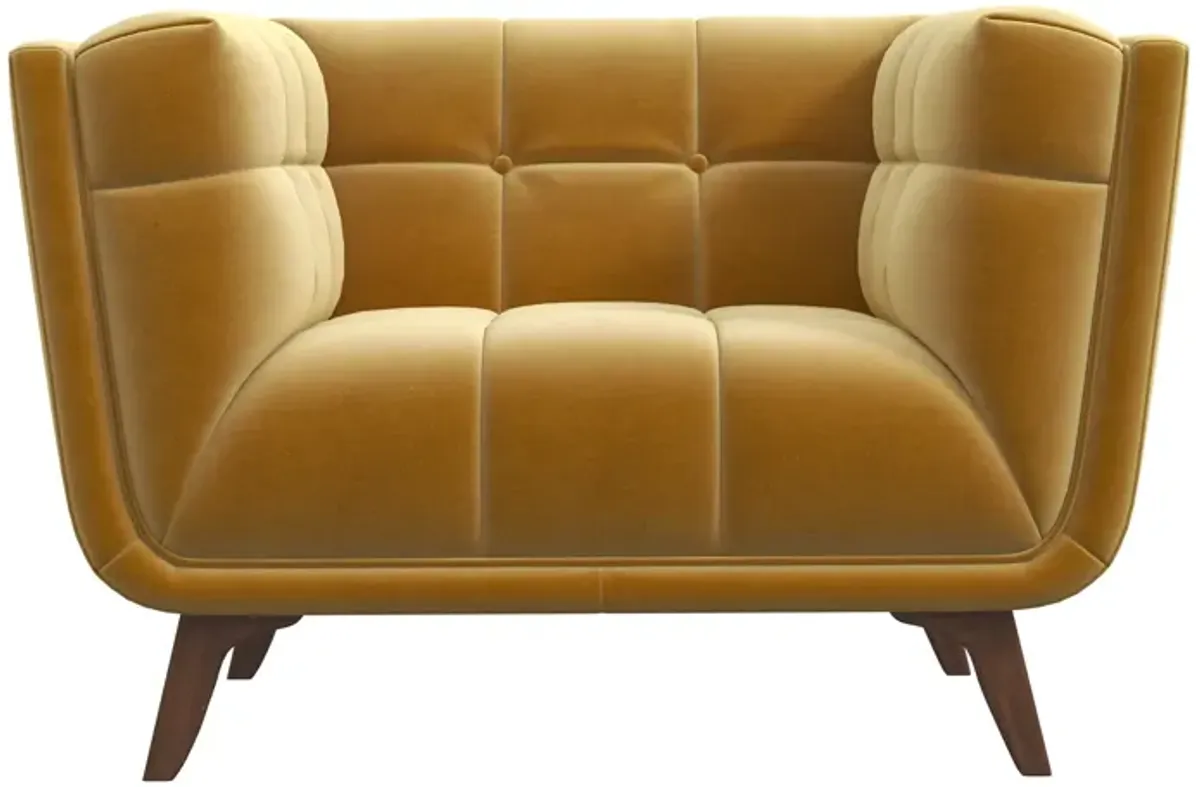 Kano Gold Velvet Lounge Chair