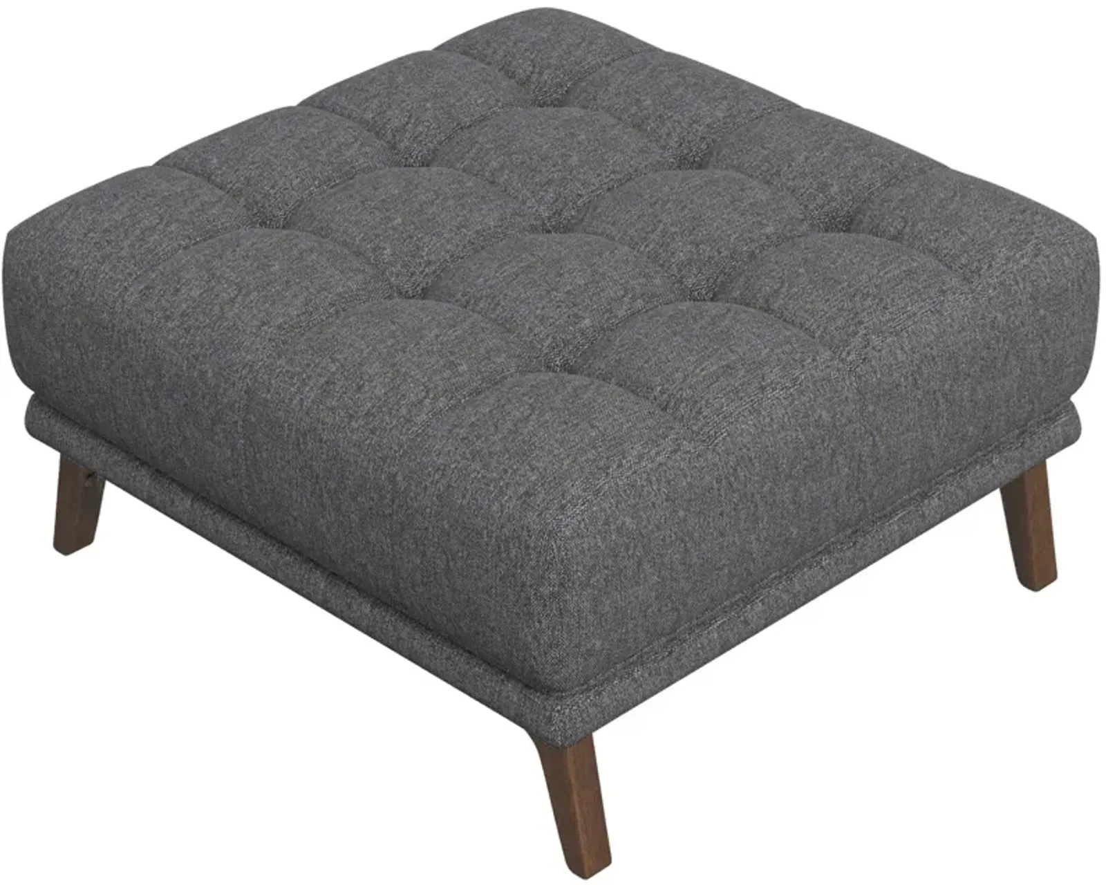 Kano Dark Gray Fabric Ottoman