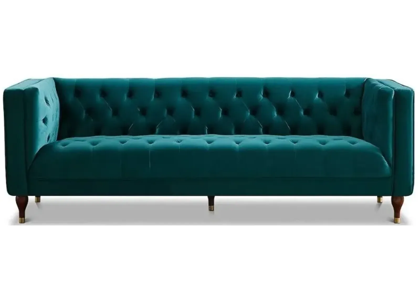 Houston Teal Velvet Modern Sofa