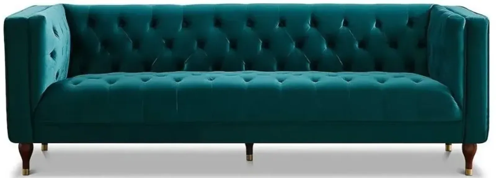 Houston Teal Velvet Modern Sofa