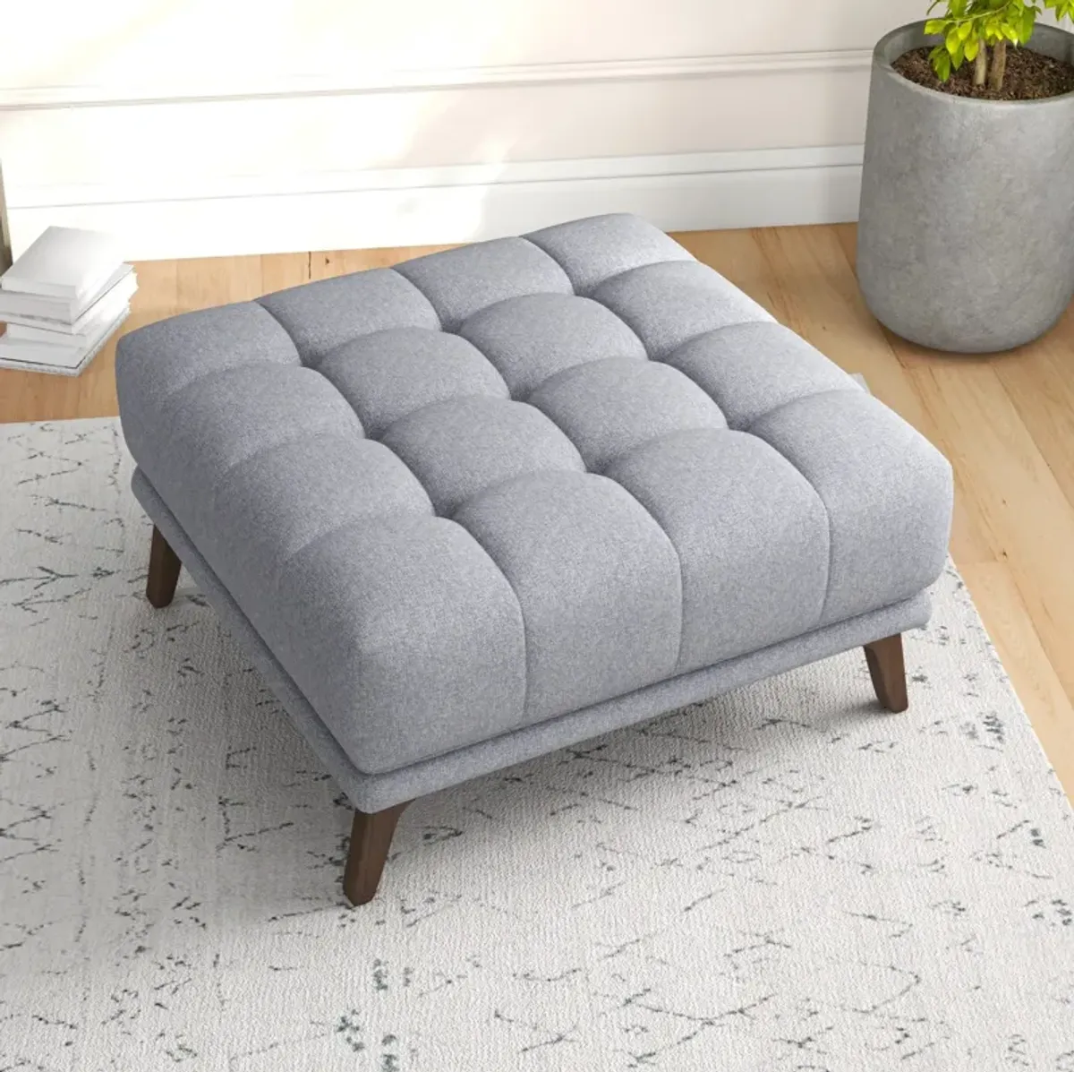 Kano Light Gray Ottoman