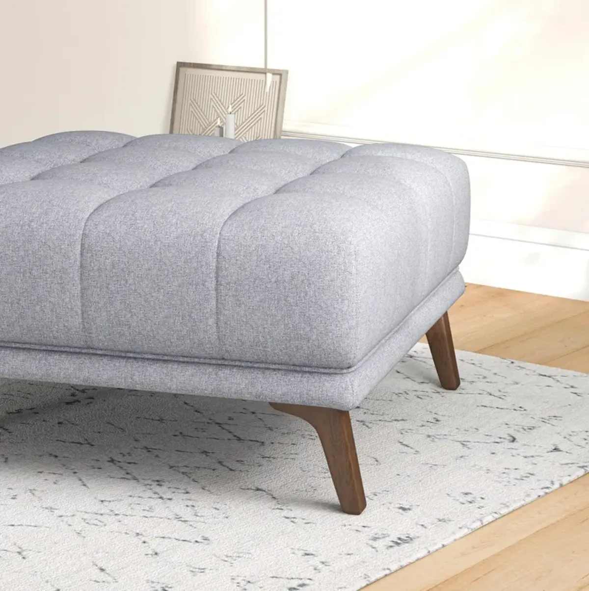 Kano Light Gray Ottoman