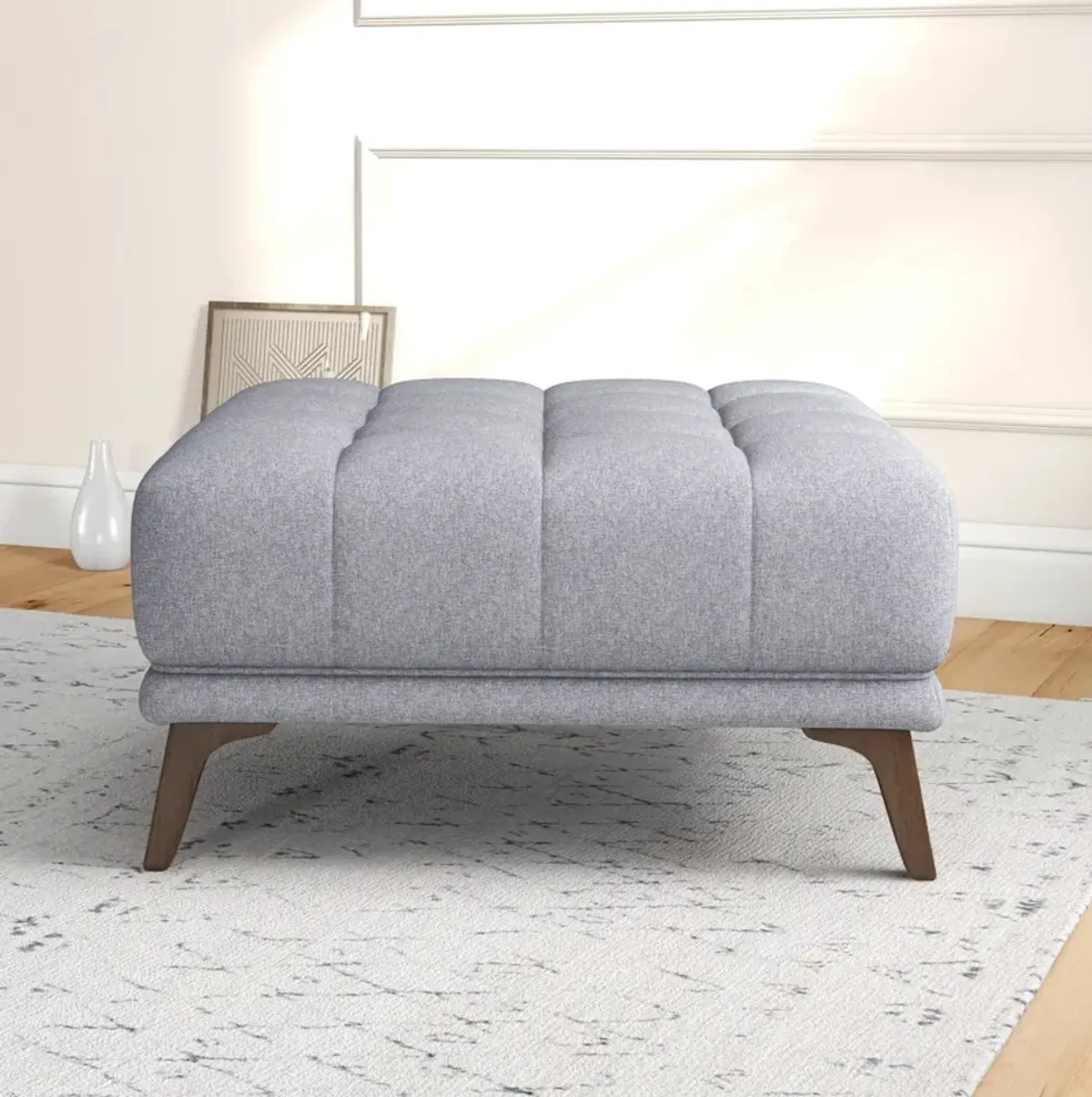 Kano Light Gray Ottoman