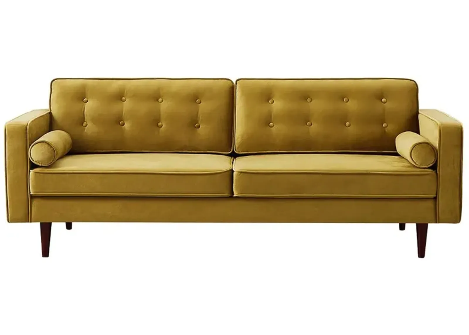 Kirby Dark Yellow Velvet Sofa