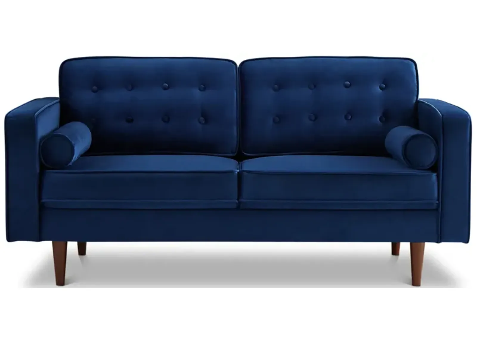 Kirby Navy Blue Velvet Loveseat