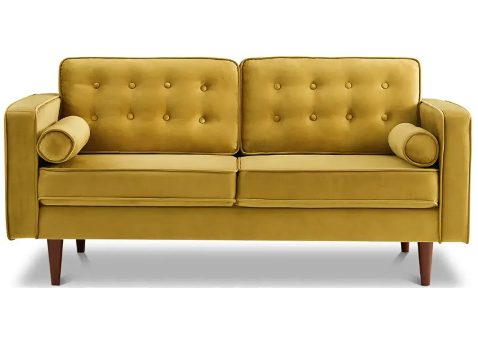 Kirby Gold Velvet Loveseat