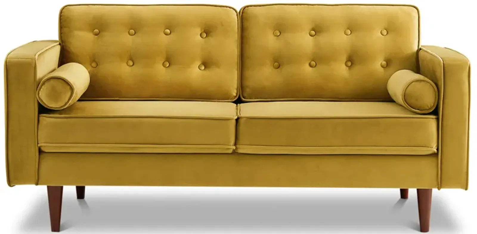 Kirby Gold Velvet Loveseat