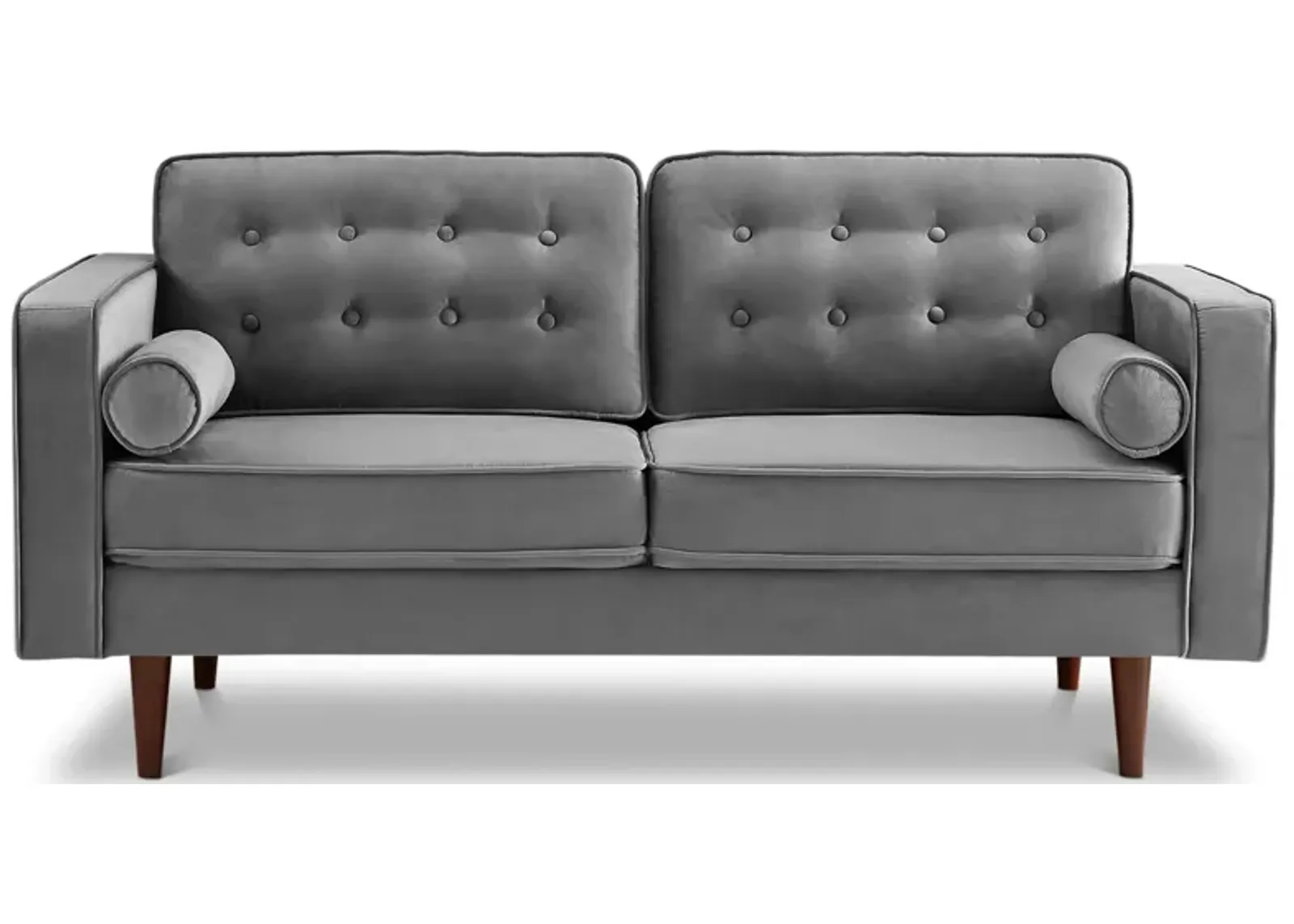 Kirby Grey Velvet Loveseat