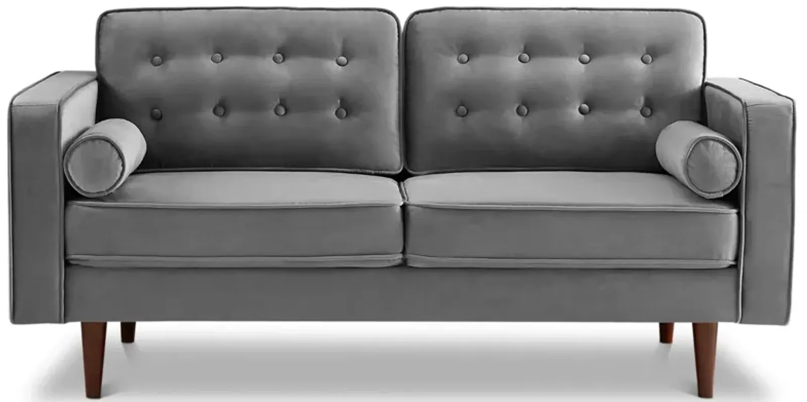 Kirby Grey Velvet Loveseat