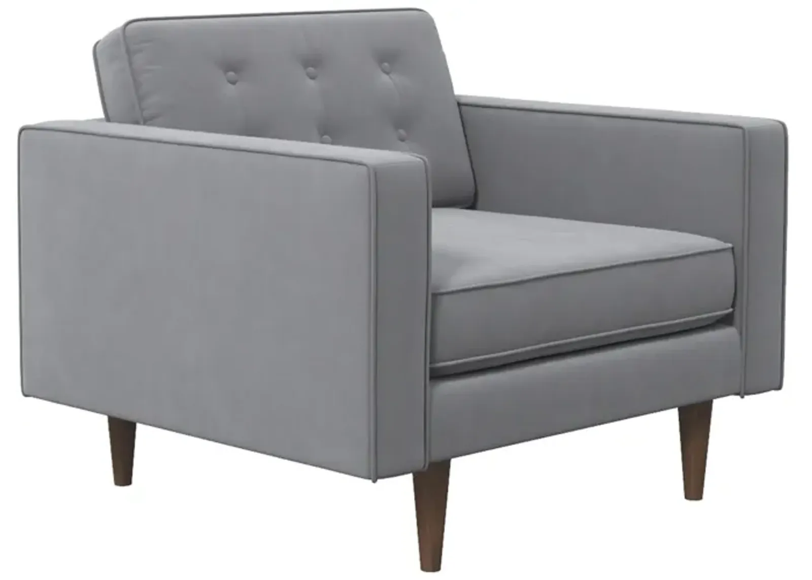 Kirby Grey Velvet Lounge Chair