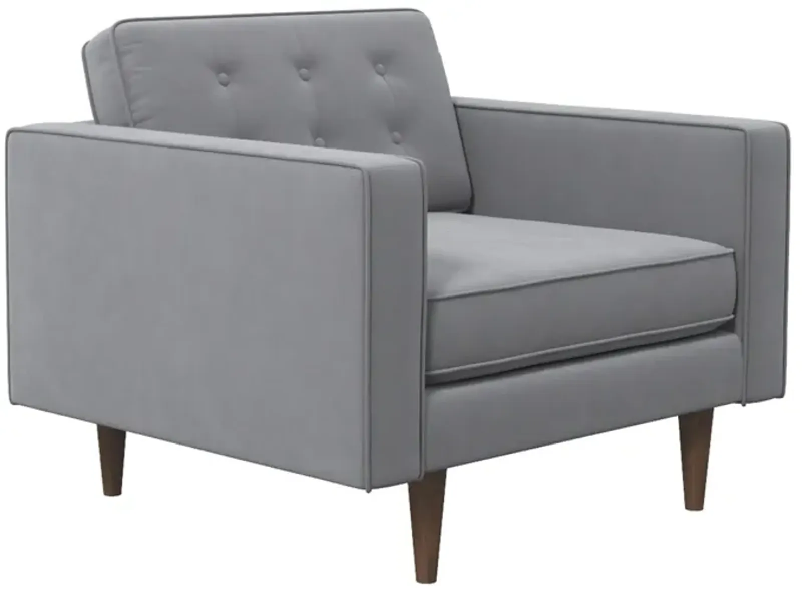 Kirby Grey Velvet Lounge Chair