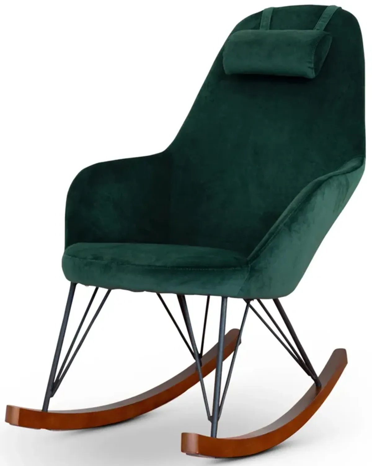 Ingrid Green Velvet Rocking Chair