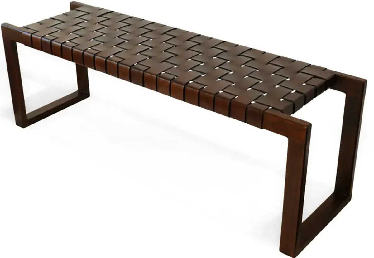 Elgin Leather Bench