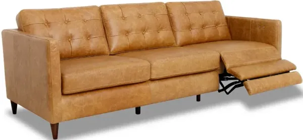Louis Tan Leather Electric Incliner Sofa- Right