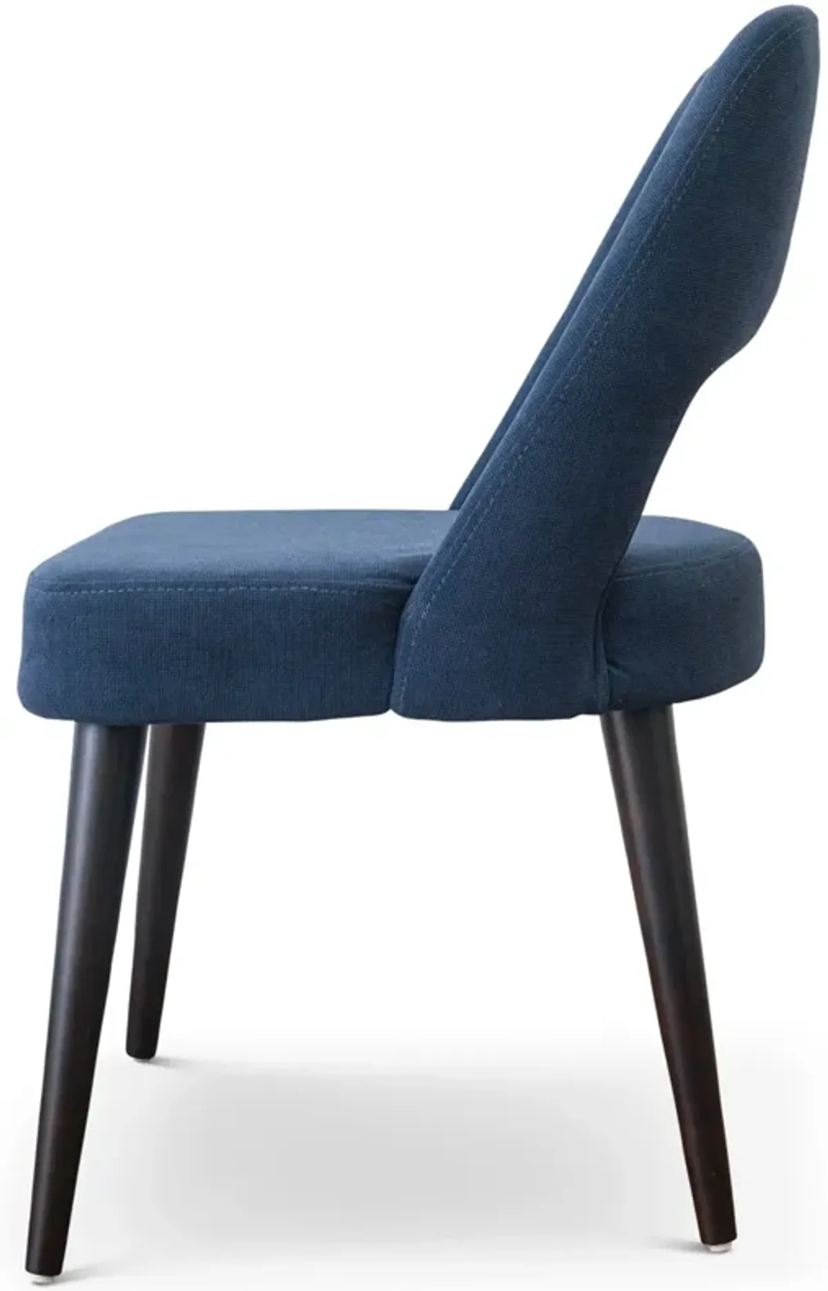 Ariana Modern Dining Chair Navy Blue Fabric Set of 2