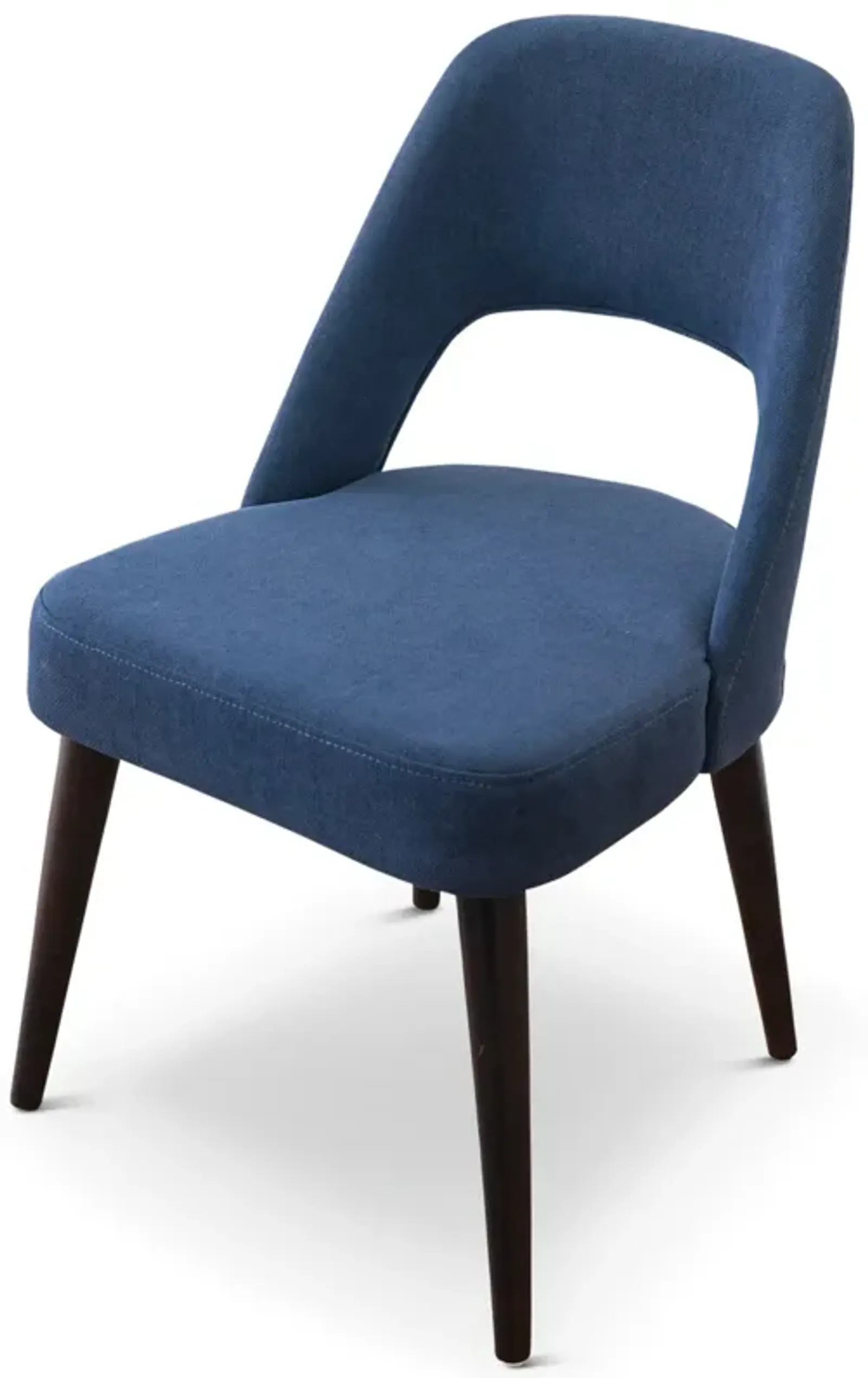 Ariana Modern Dining Chair Navy Blue Fabric Set of 2