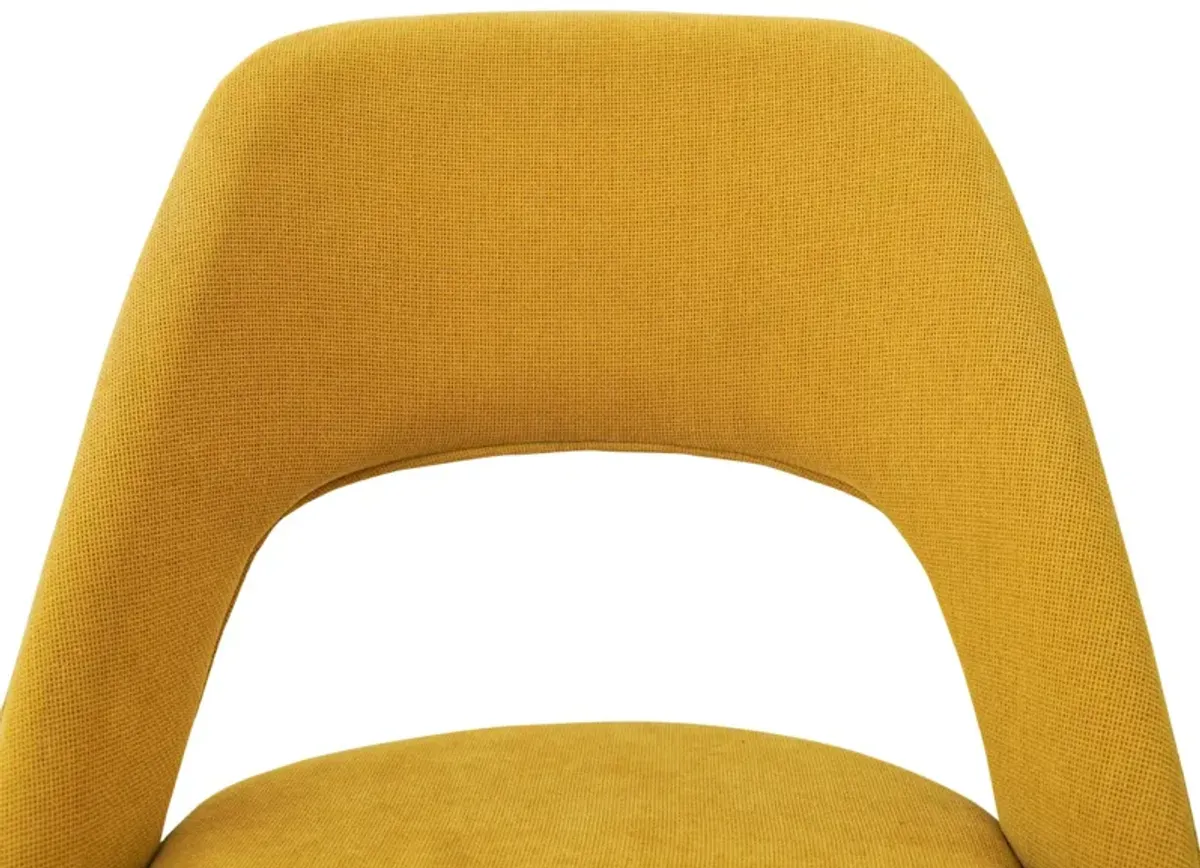 Ariana Mid Century Modern Yellow Dining Chair  Set of 2