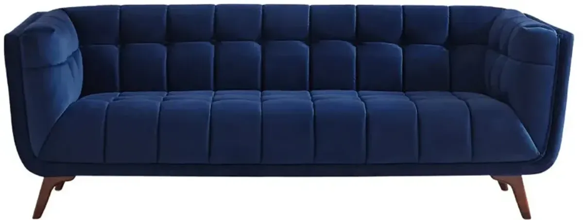 Kano Large Navy Blue Velvet Sofa