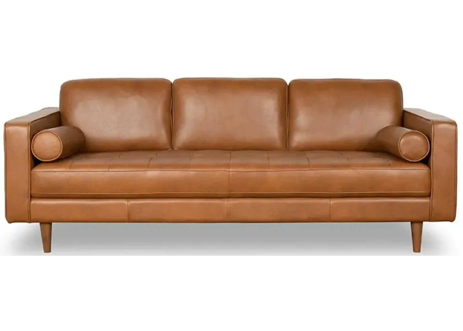 Tessa Genuine Leather Sofa in Tan