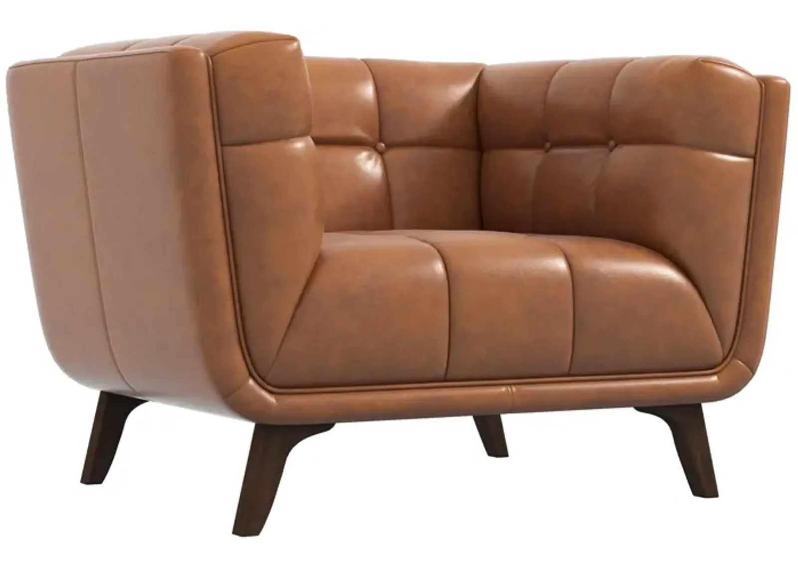 Kano Cognac Genuine Leather Lounge Chair