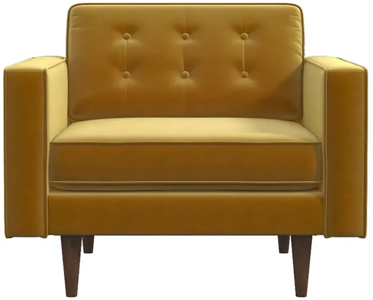 Kirby Gold Velvet Armchair