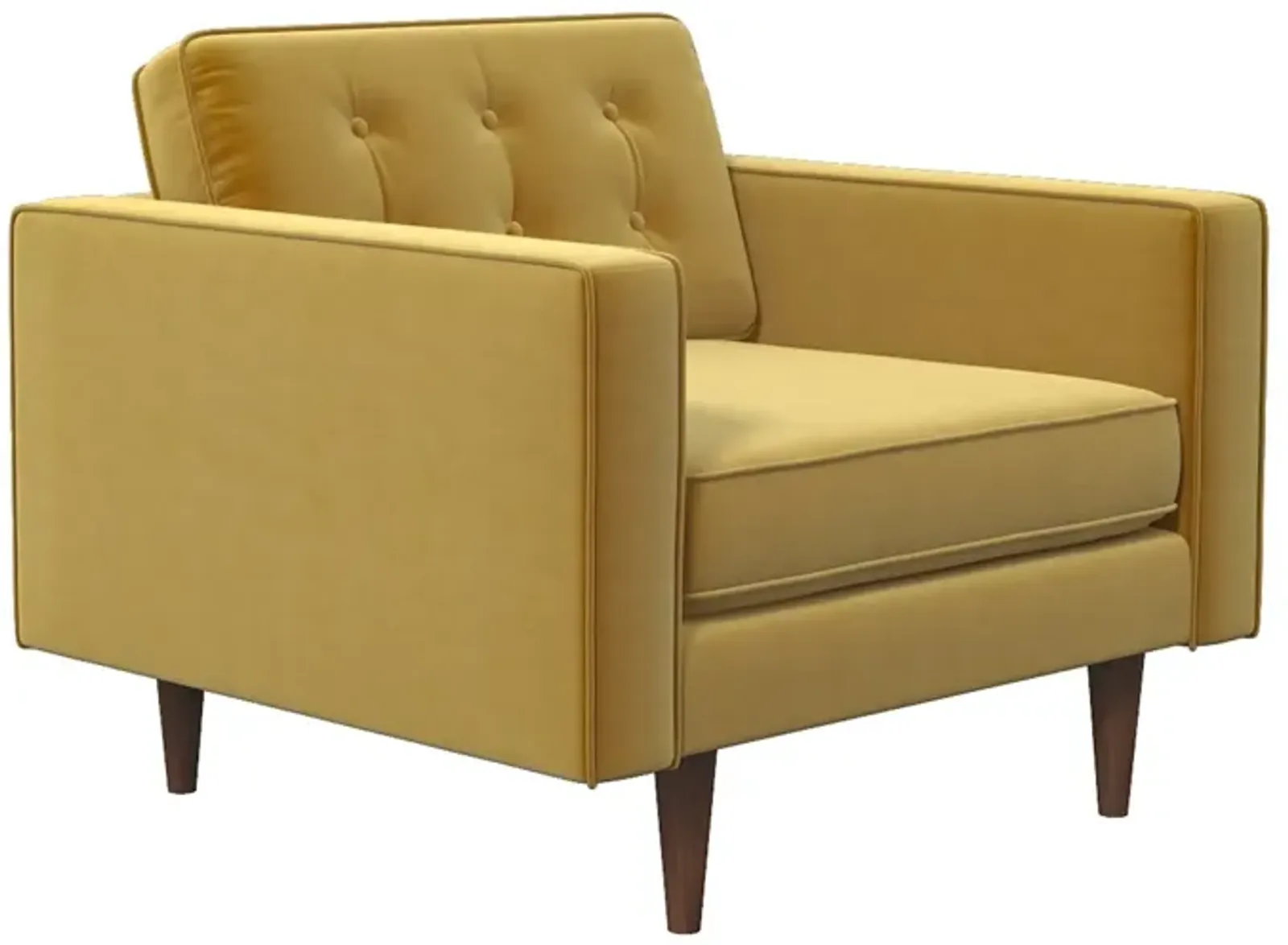 Kirby Gold Velvet Armchair