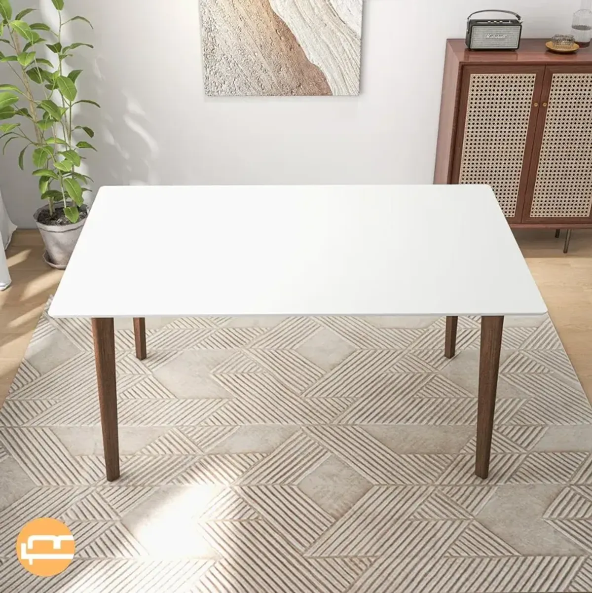 Abbott White Large Dining Table