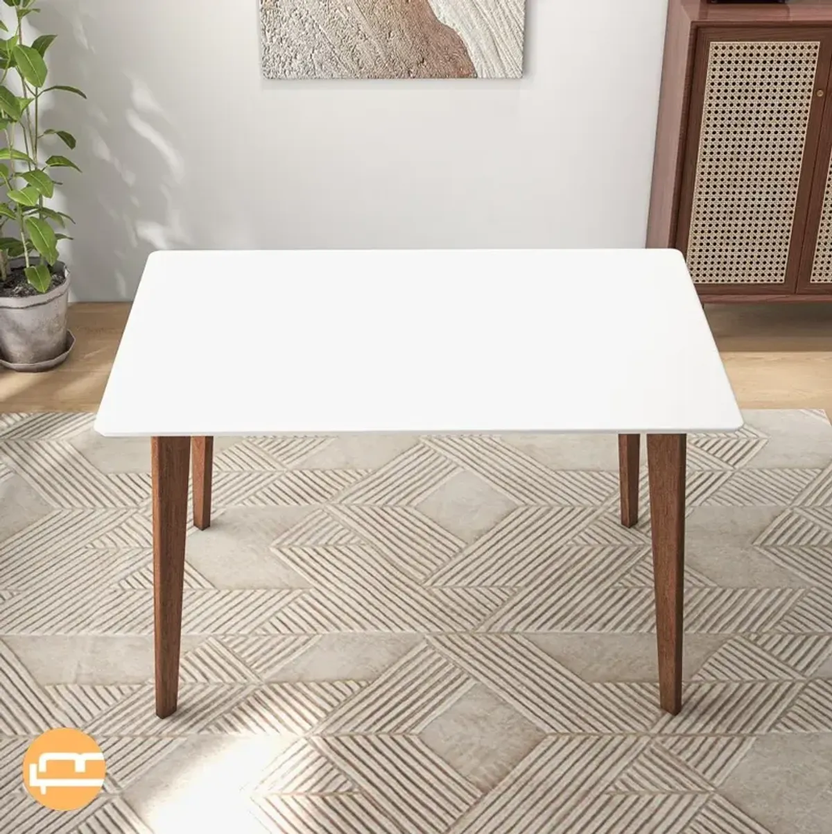 Abbott White Large Dining Table