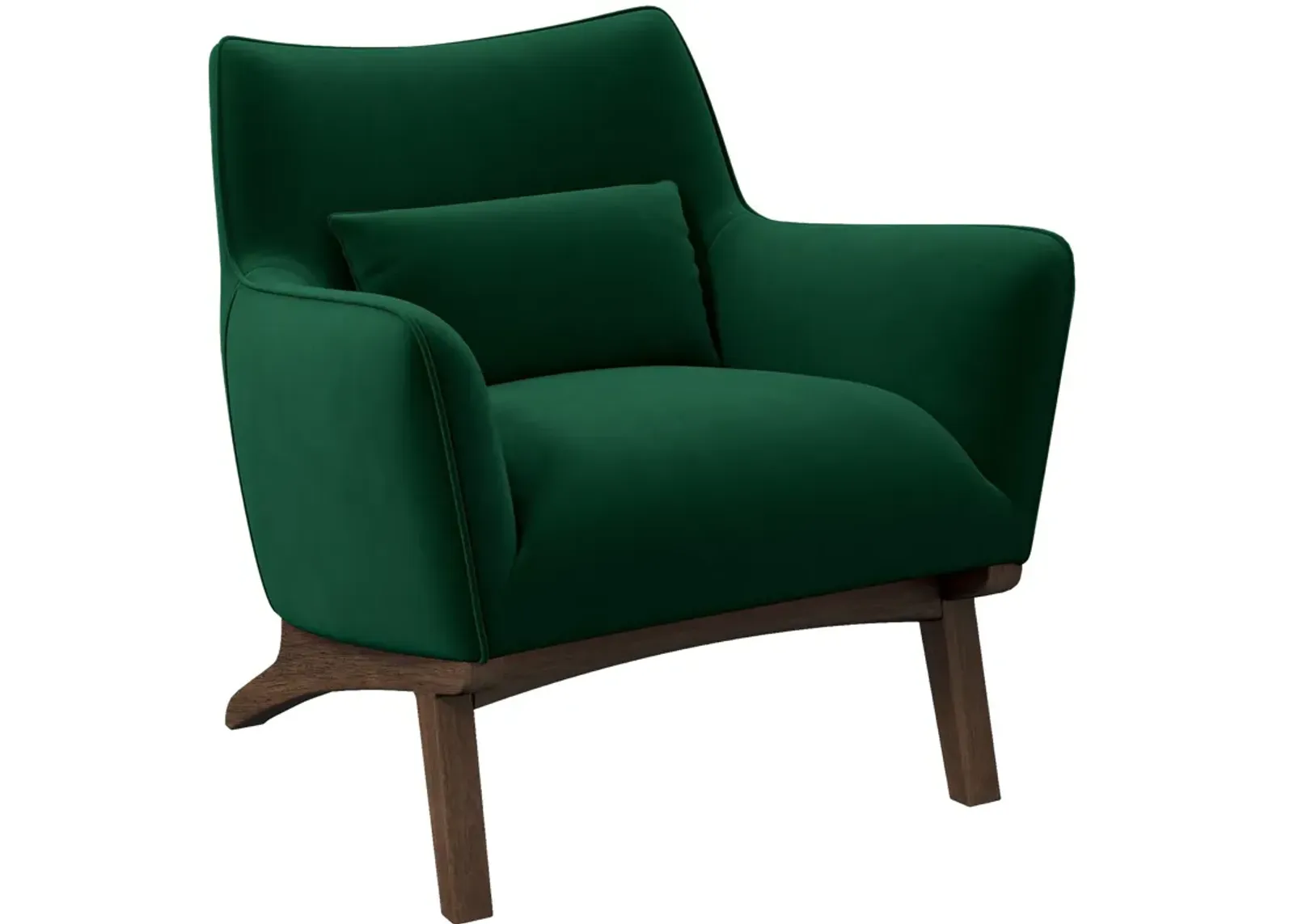 Casper Dark Green Velvet Lounge Chair