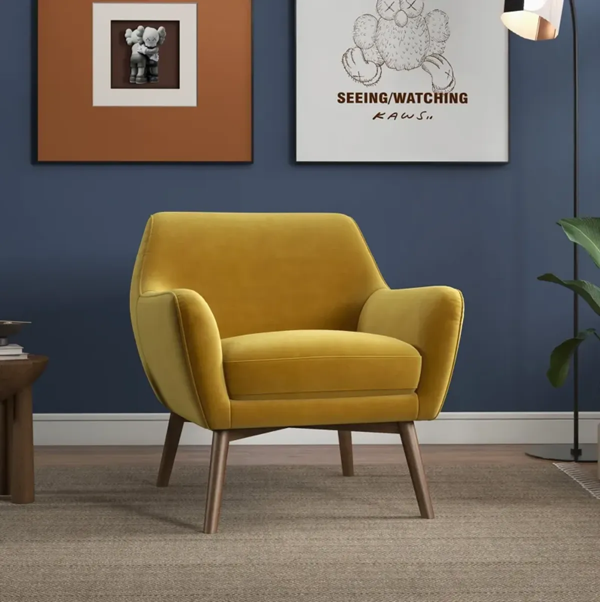 Penny Gold Velvet Armchair