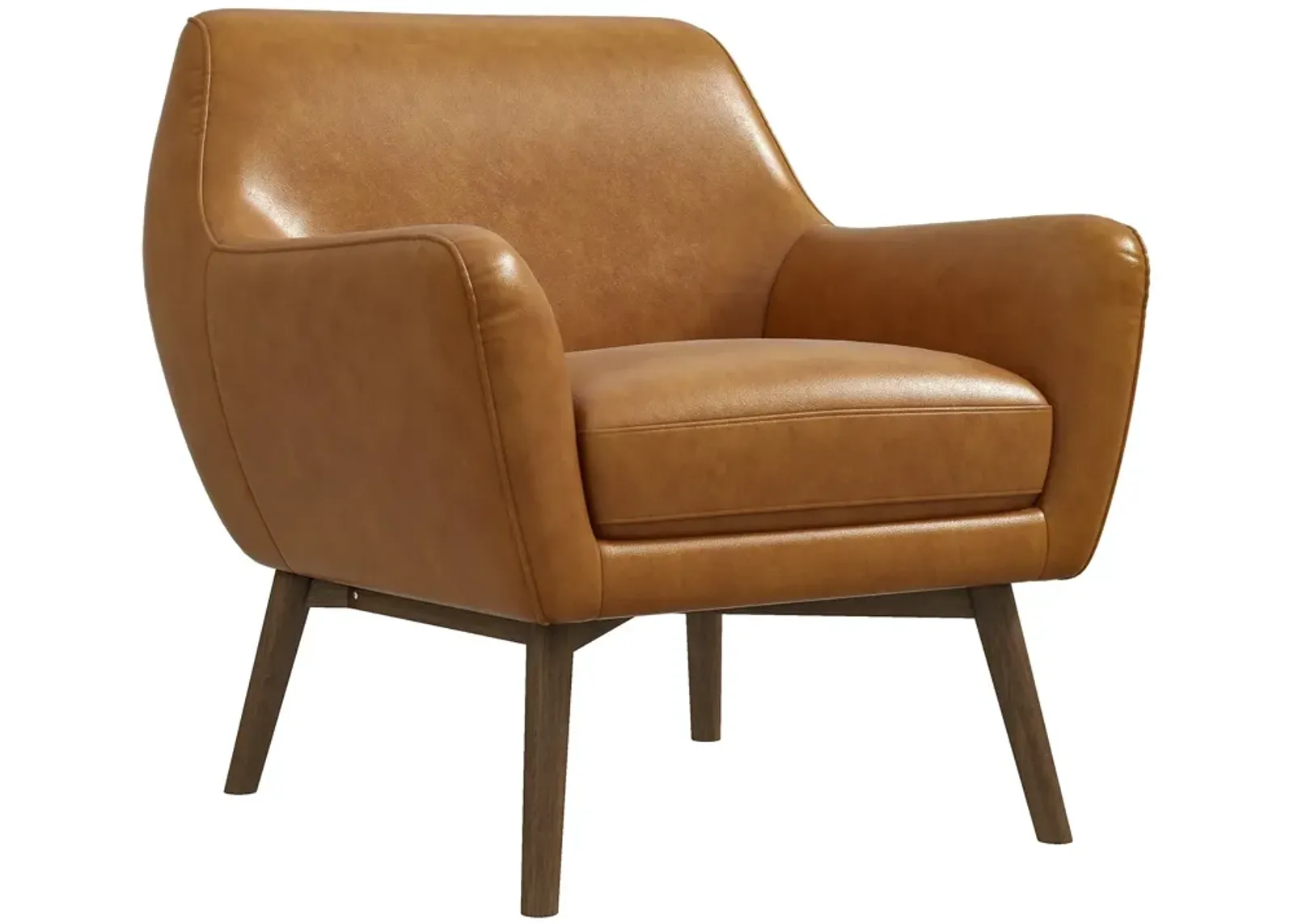 Penny Tan Leather Lounge Chair