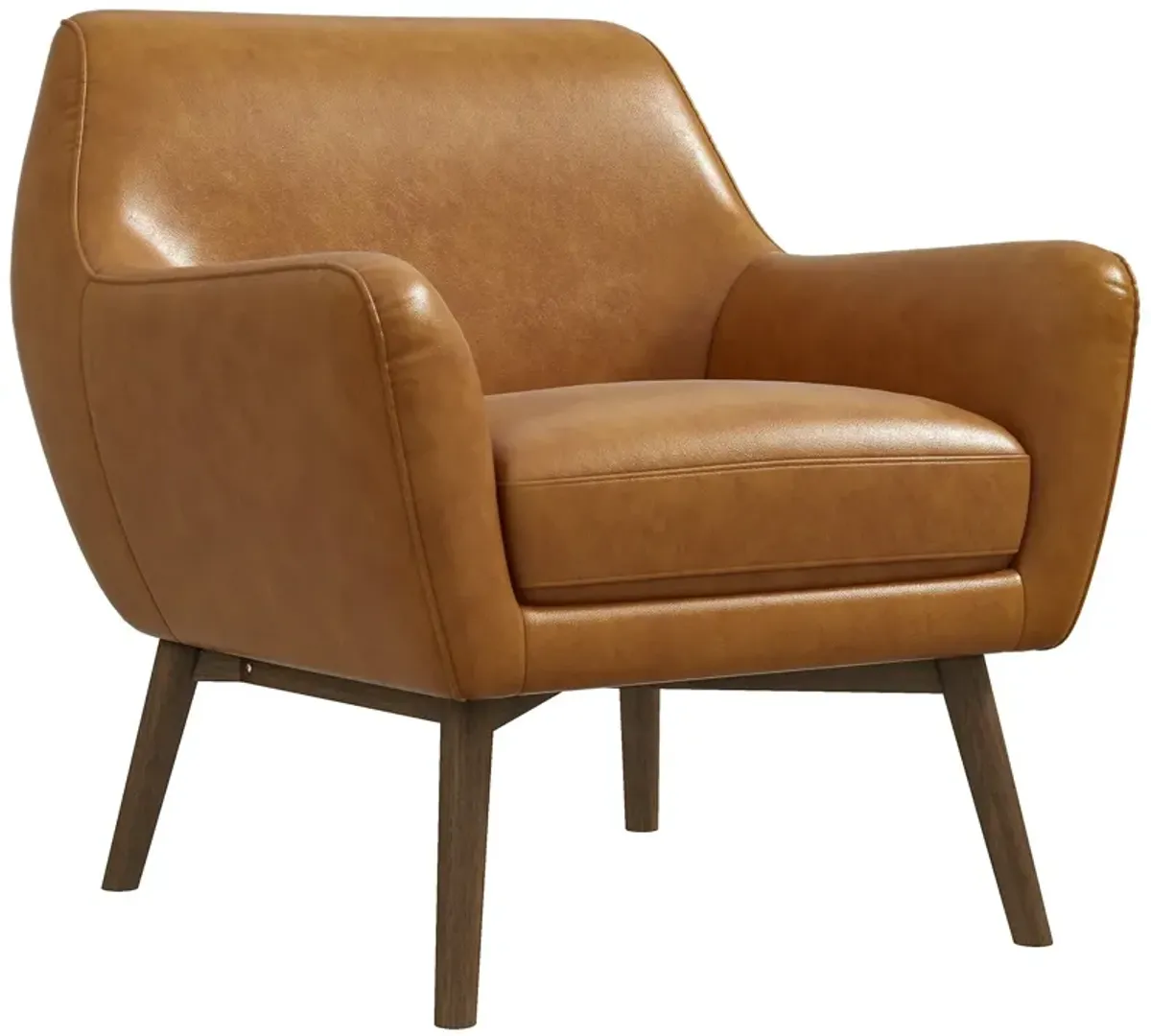 Penny Tan Leather Lounge Chair