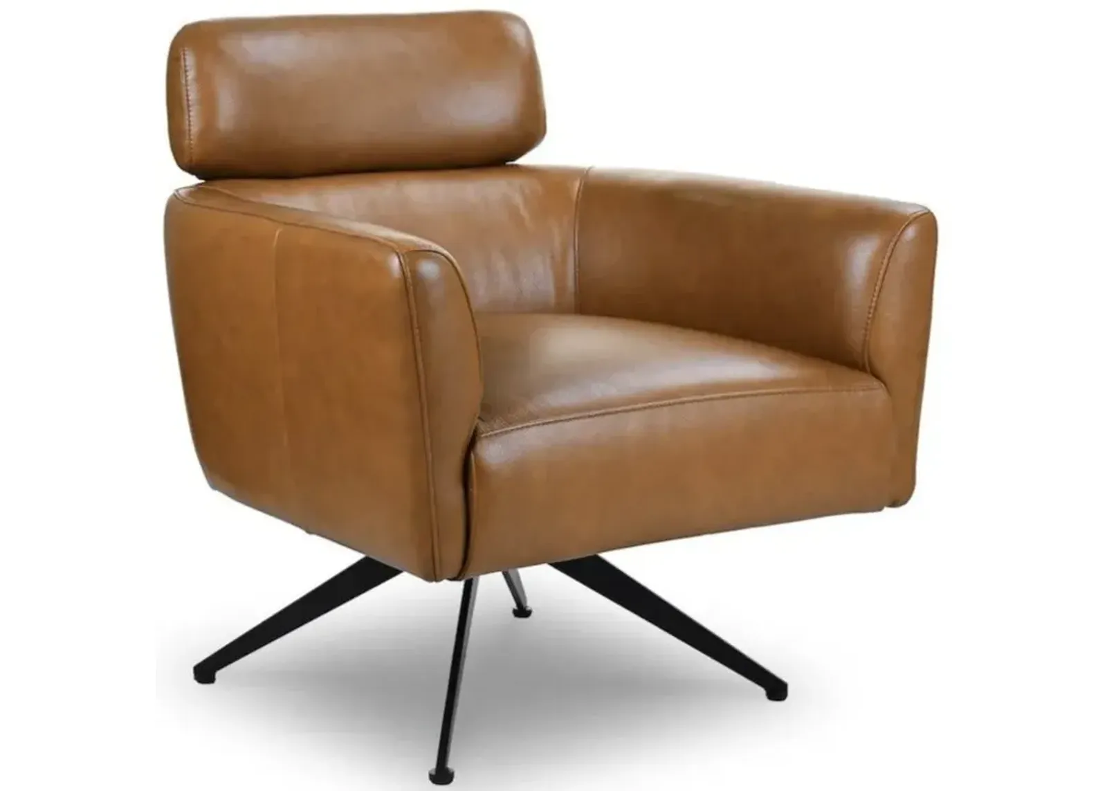 Megan Tan Leather Lounge Chair