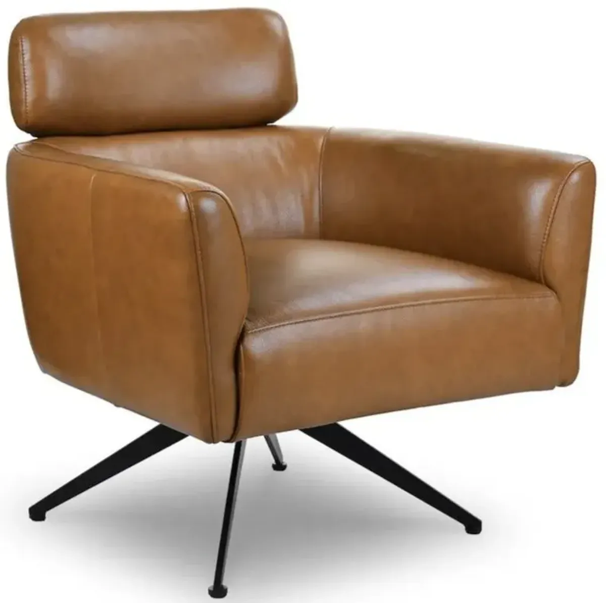 Megan Tan Leather Lounge Chair