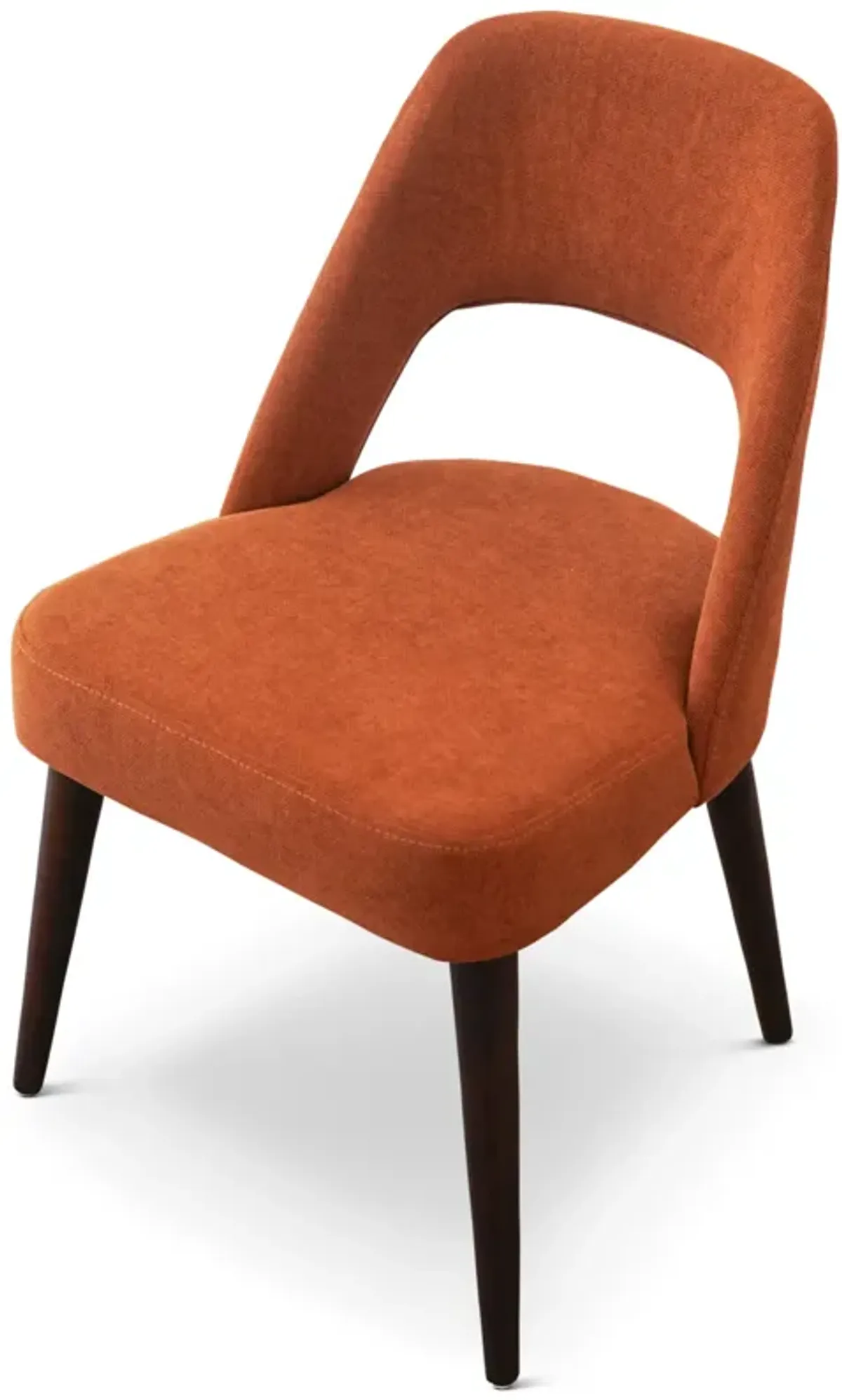 Ariana Modern Dining Chair Burnt Orange Fabric Set of 2