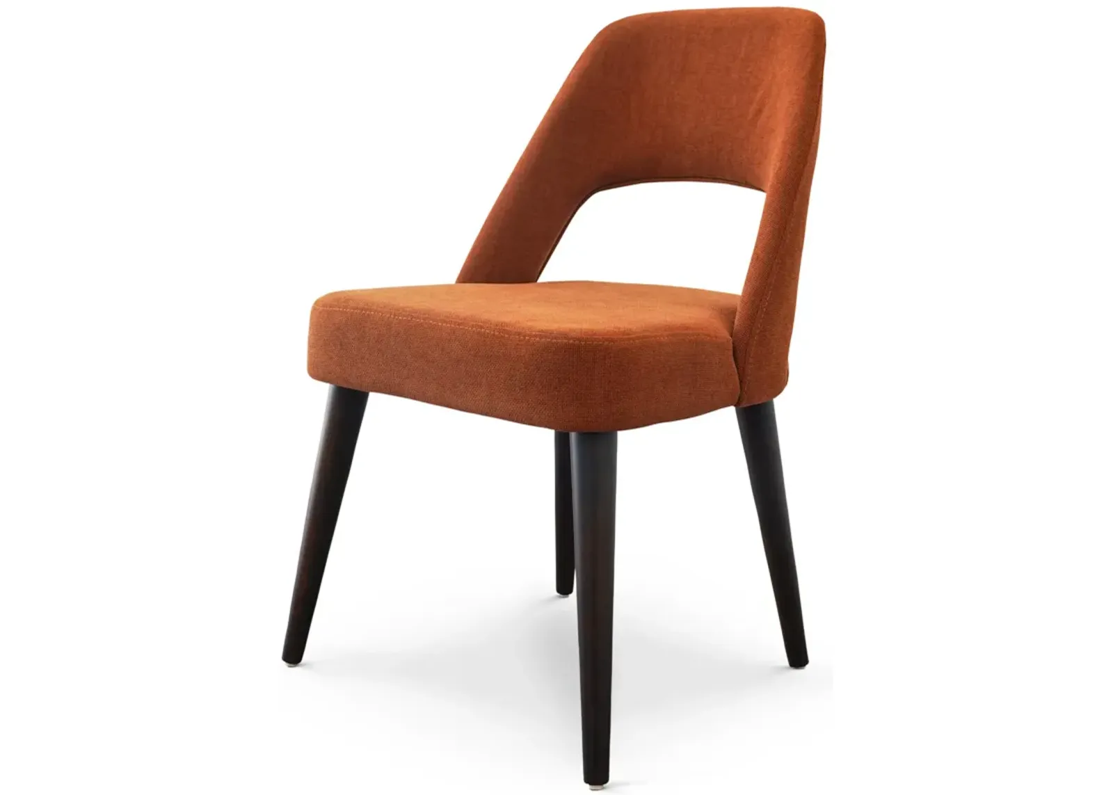 Ariana Modern Dining Chair Burnt Orange Fabric Set of 2