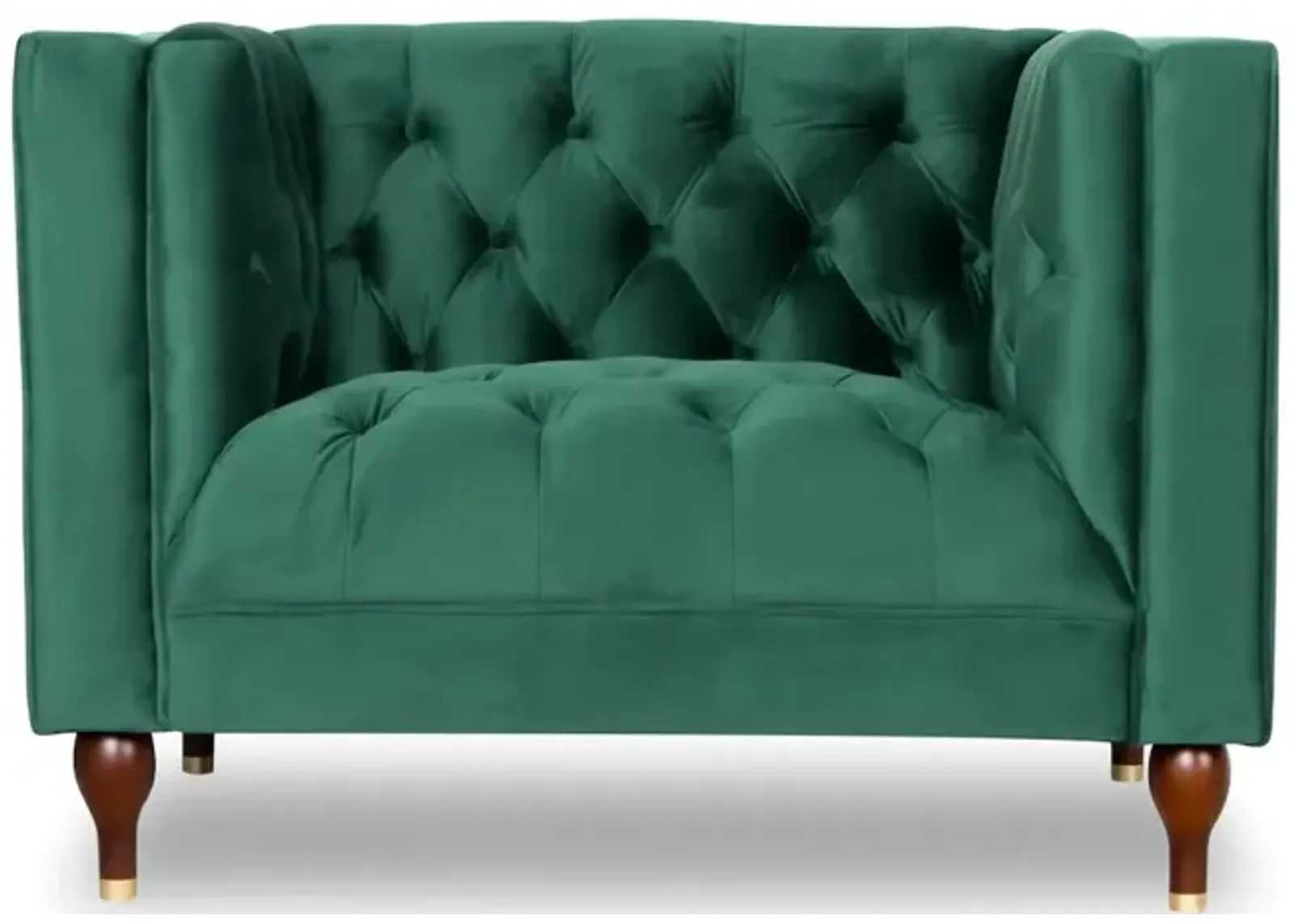 Houston Green Velvet Armchair