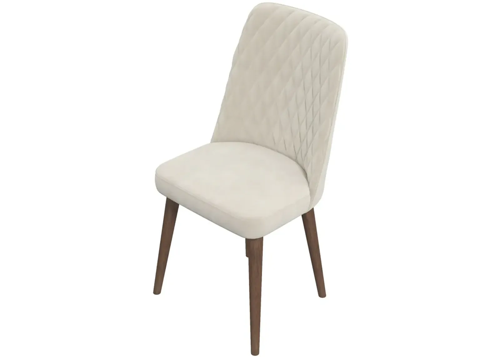 Evette Mid Century Modern Beige Dining Chair Set of 2